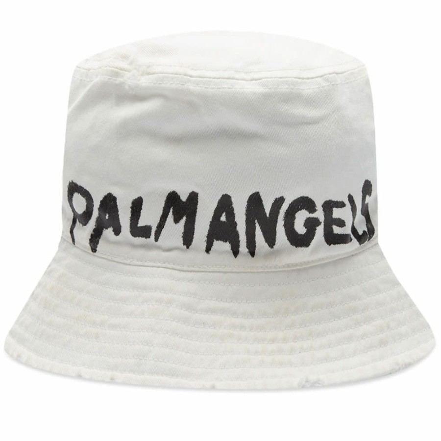 Bucket Hats * | Palm Angels Logo Bucket Hat