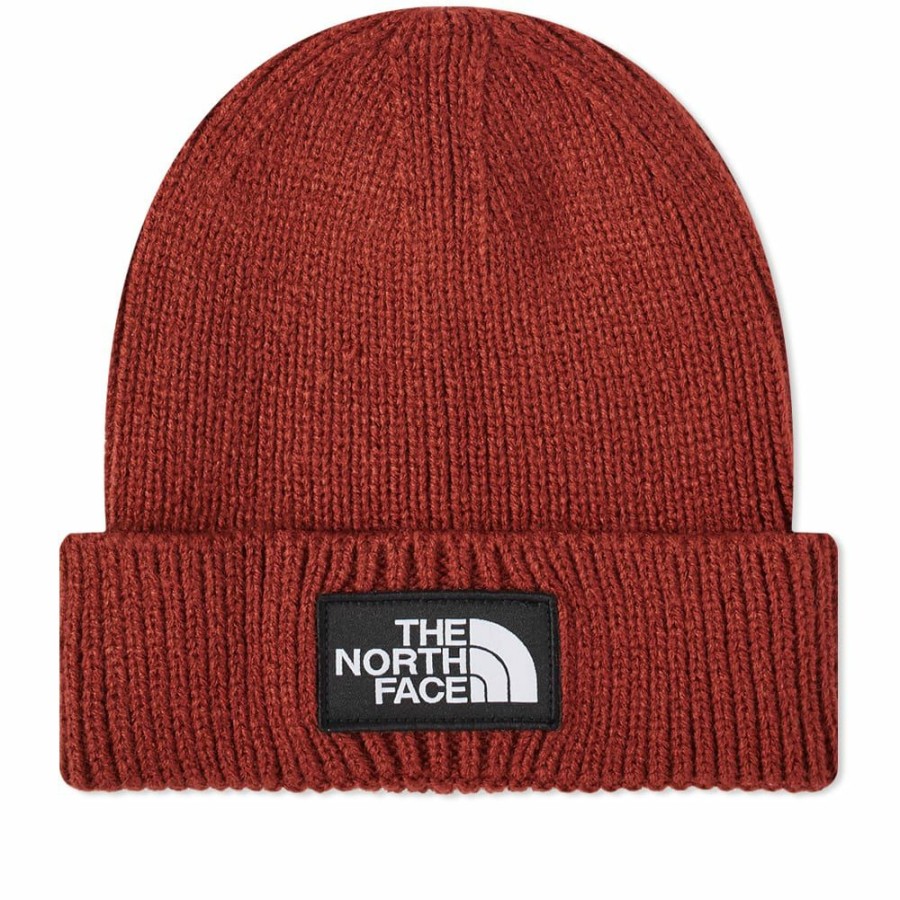 Beanies * | The North Face Logo Box Cuffed Beanie