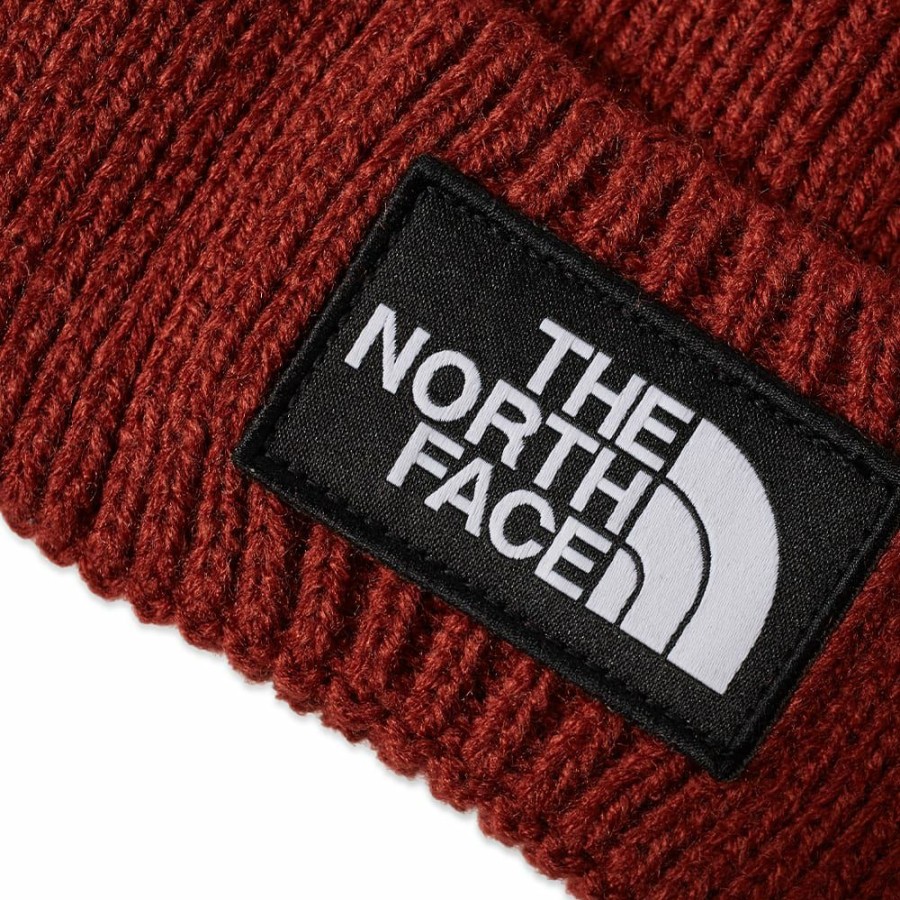 Beanies * | The North Face Logo Box Cuffed Beanie