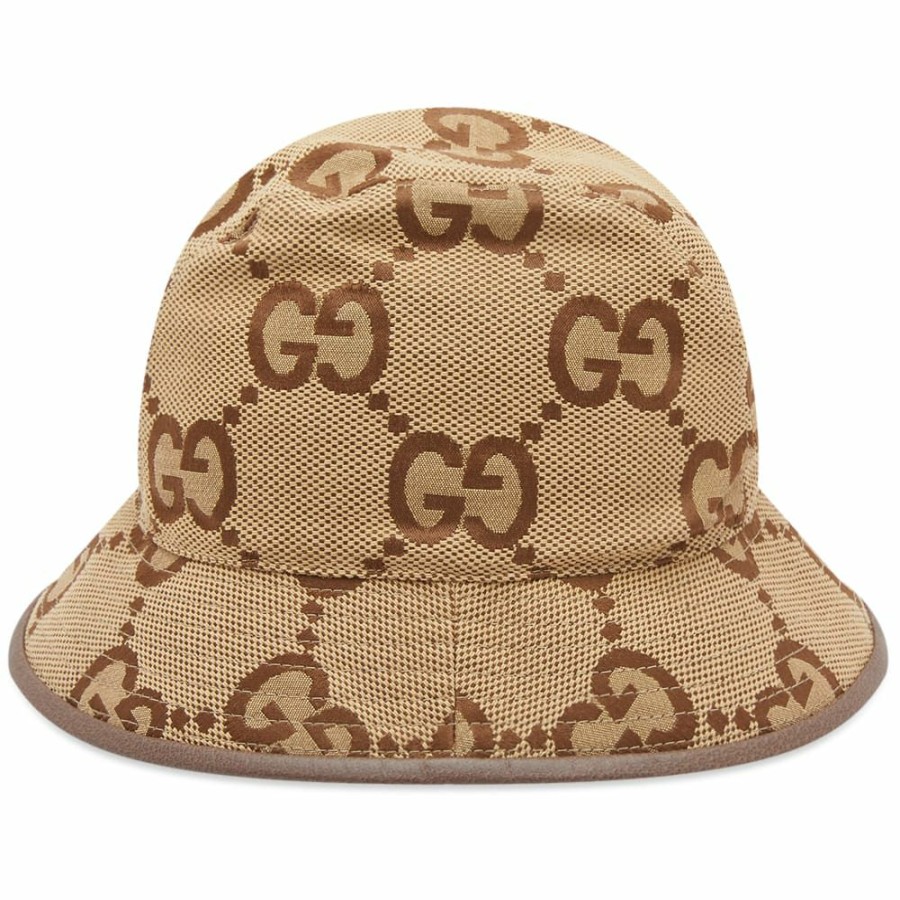 Bucket Hats * | Gucci Jumbo Gg Jaquard Bucket Hat