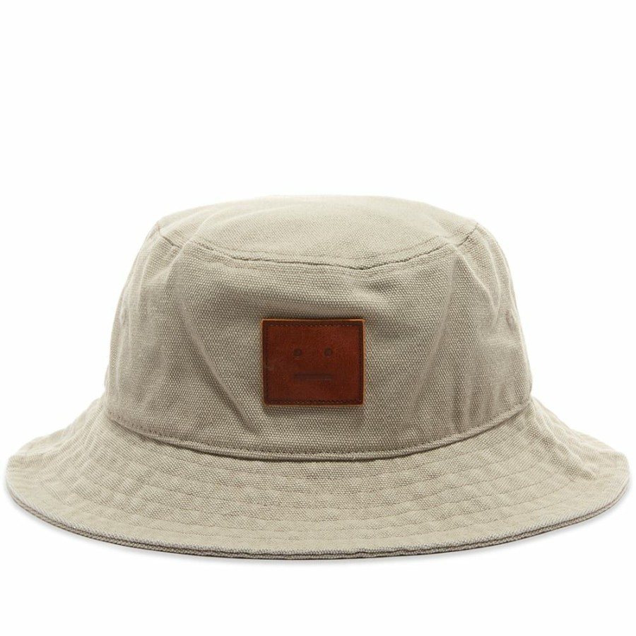 Bucket Hats * | Acne Studios Buko Canvas Face Bucket Hat