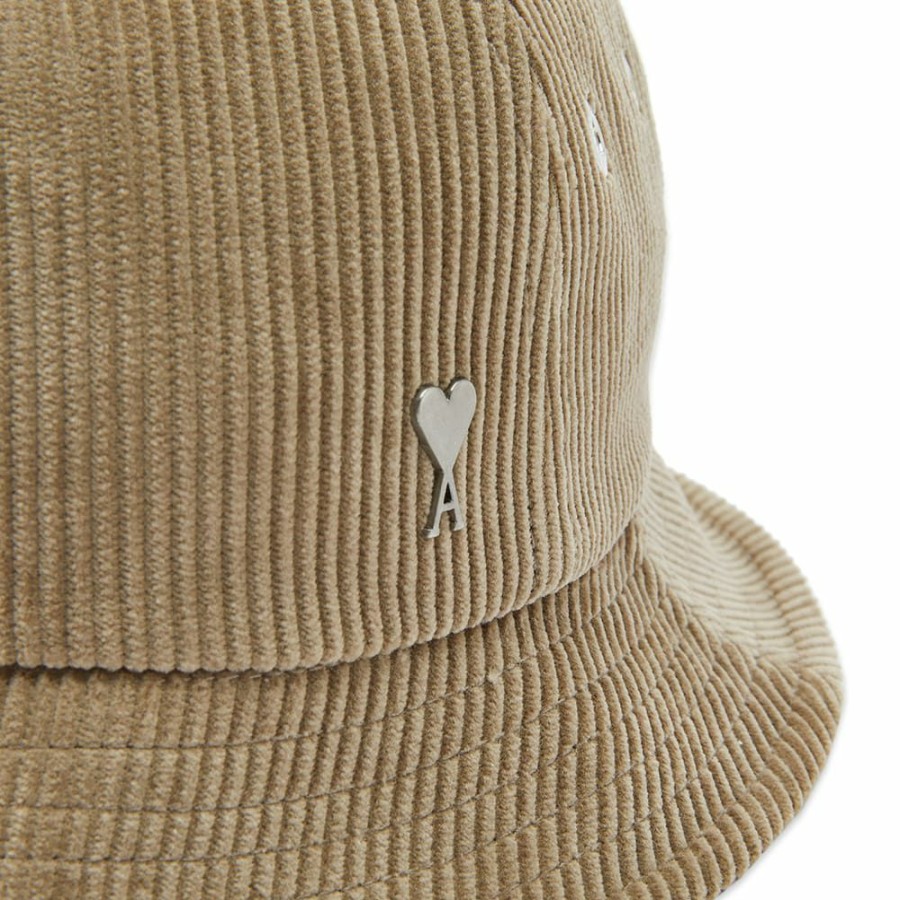 Bucket Hats * | Ami Small A Heart Corduroy Bucket Hat