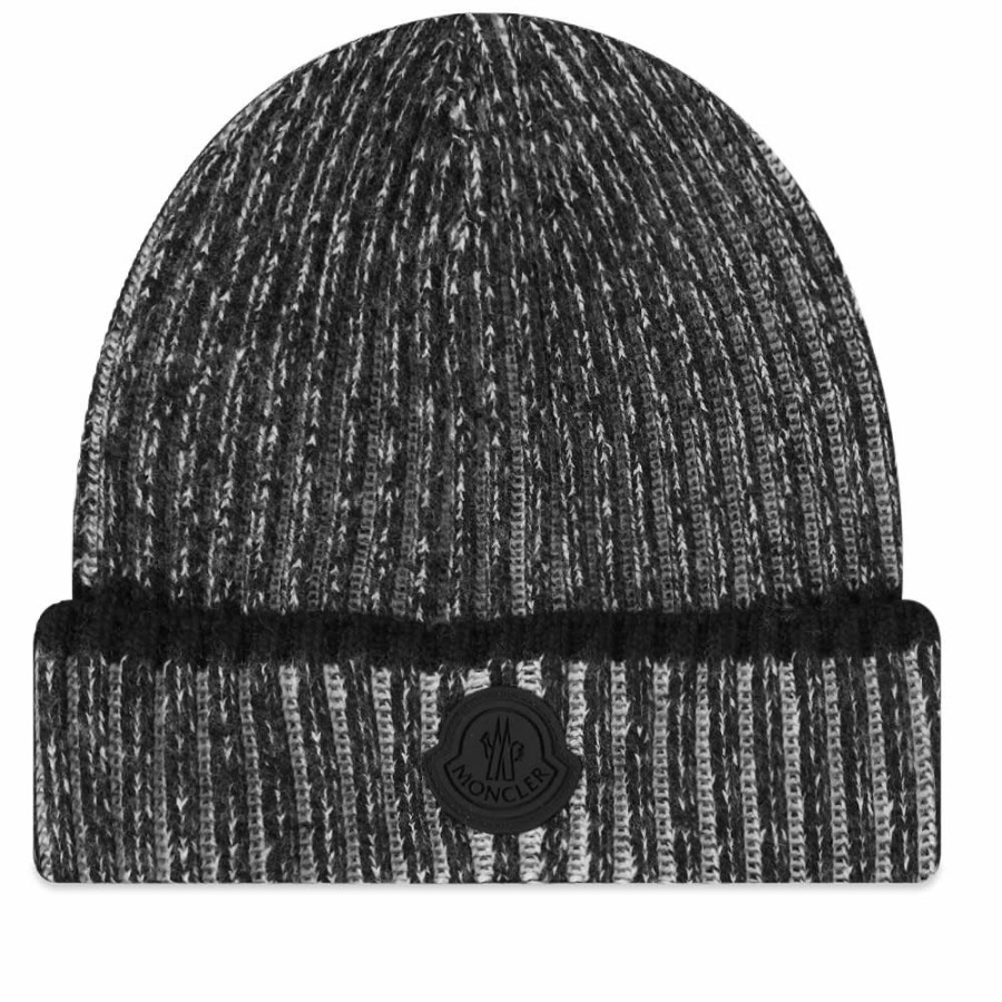 Beanies * | Moncler Cable Marl Knit Beanie