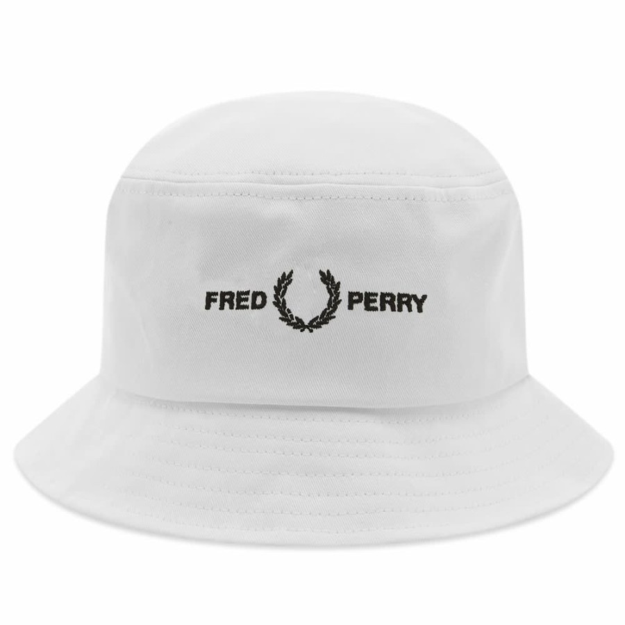 Bucket Hats * | Fred Perry Authentic Fred Perry Twill Bucket Hat