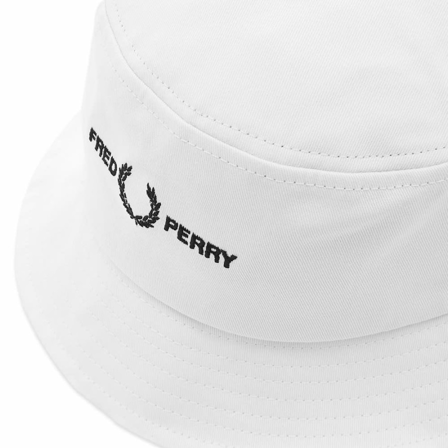 Bucket Hats * | Fred Perry Authentic Fred Perry Twill Bucket Hat