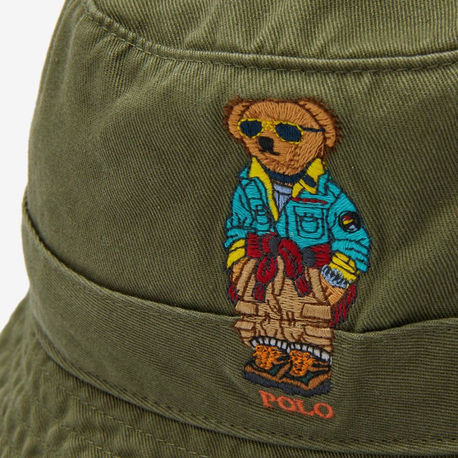 Bucket Hats * | Polo Ralph Lauren Bear Bucket Hat