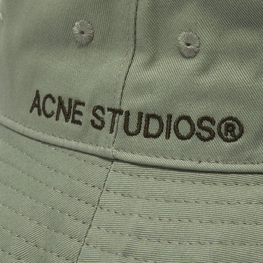 Bucket Hats * | Acne Studios Brimmo Twill Logo Bucket Hat