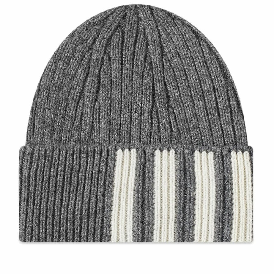 Beanies * | Thom Browne Cashmere 4 Bar Beanie