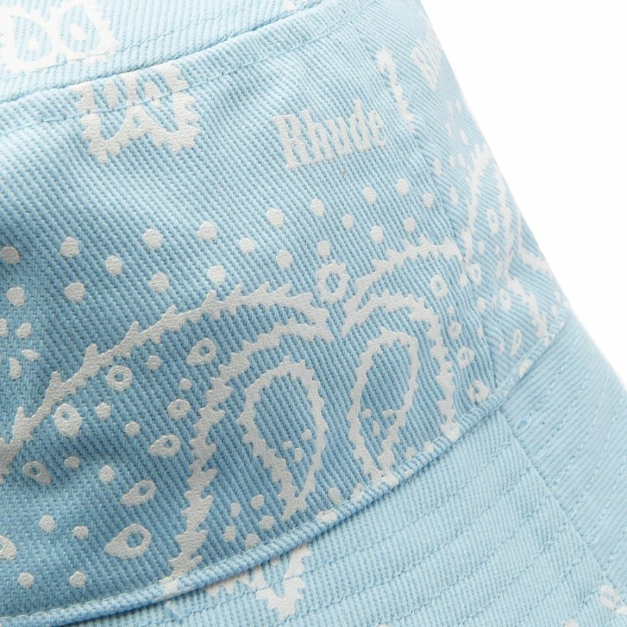 Bucket Hats * | Rhude Bandana Canvas Bucket Hat