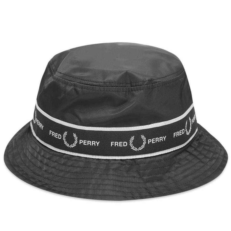 Bucket Hats * | Fred Perry Authentic Fred Perry Taping Bucket Hat