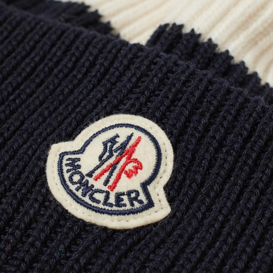 Beanies * | Moncler Tricolore Bobble Hat