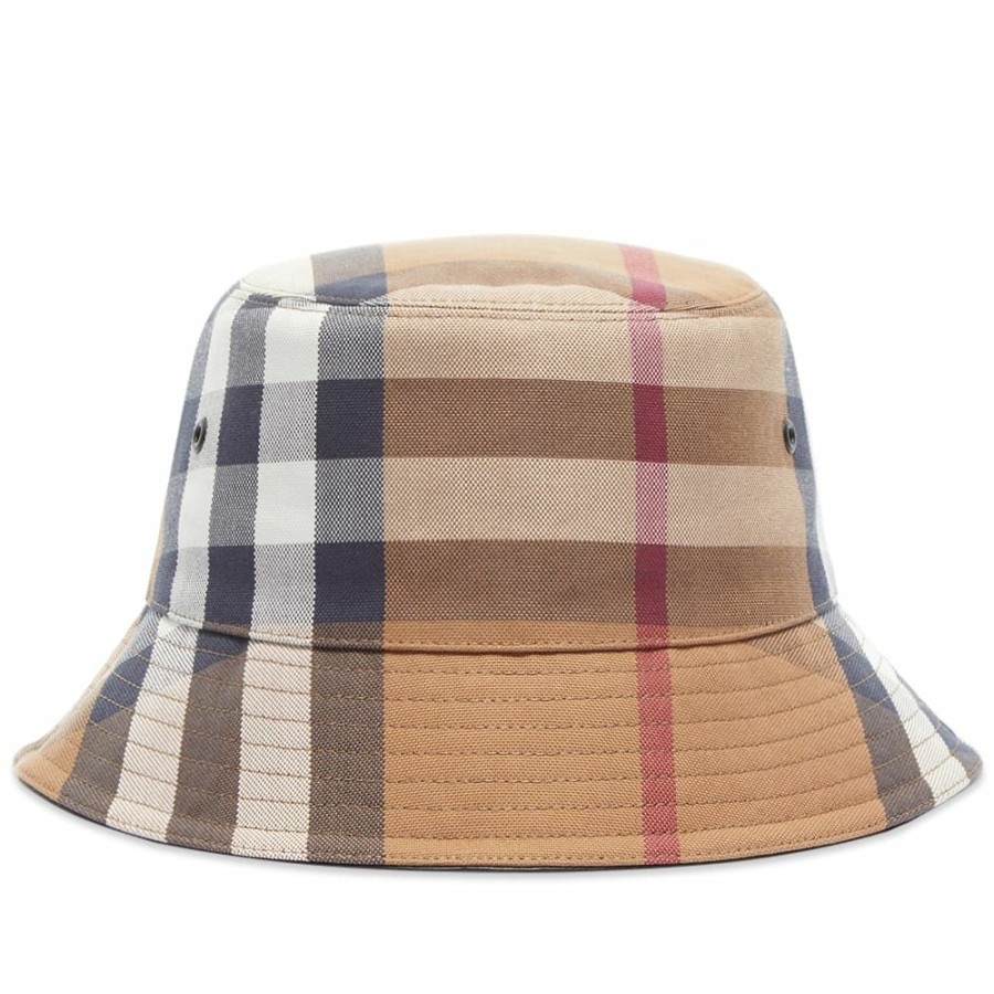 Bucket Hats * | Burberry Canvas Check Bucket Hat