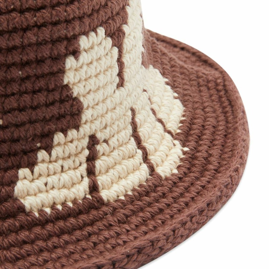 Bucket Hats * | Checks Downtown Flower Crochet Bucket Hat