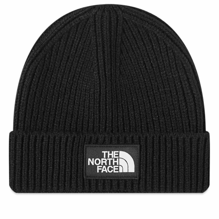 Beanies * | The North Face Logo Box Cuffed Beanie