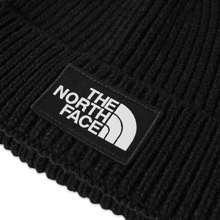 Beanies * | The North Face Logo Box Cuffed Beanie