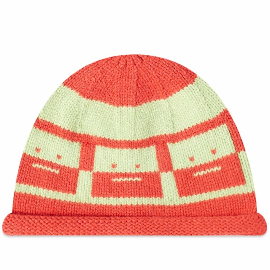 Beanies * | Acne Studios Kirk Stripe Face Beanie