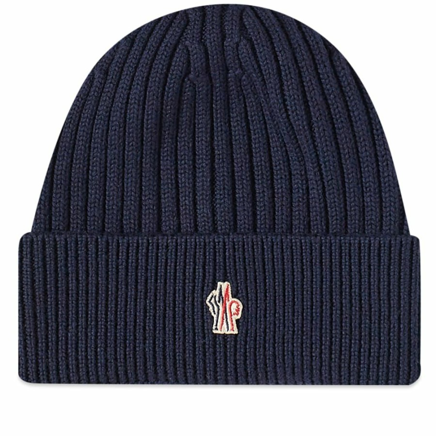 Beanies * | Moncler Grenoble Rib Logo Beanie