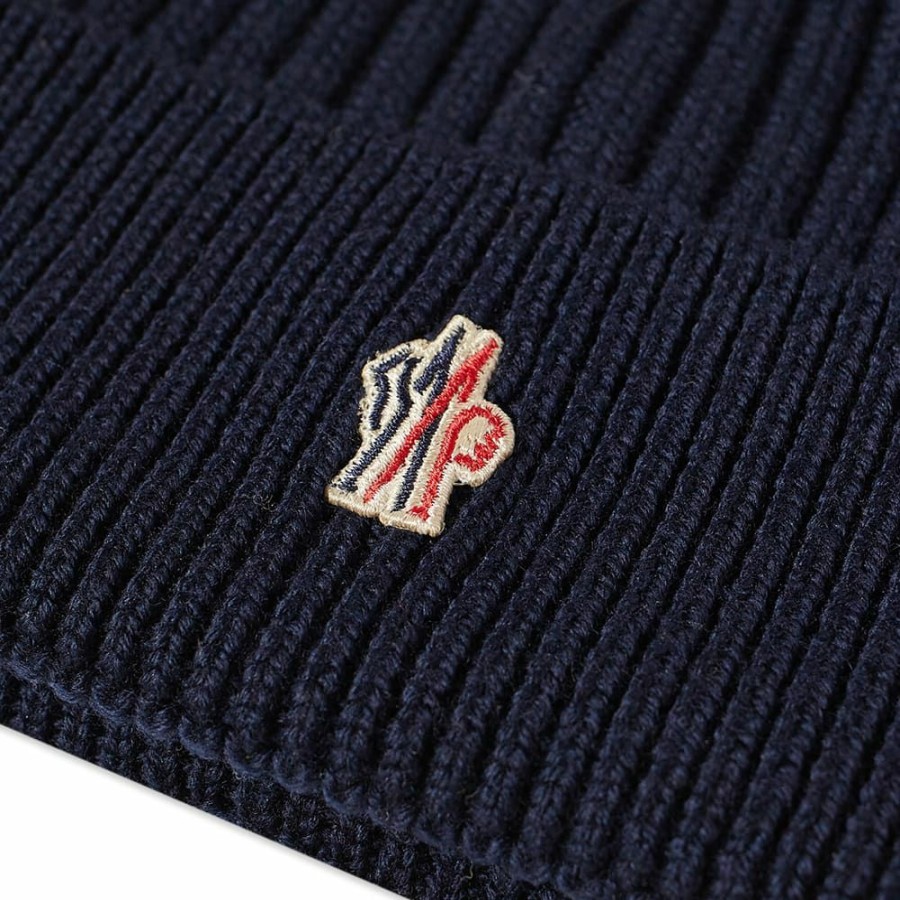 Beanies * | Moncler Grenoble Rib Logo Beanie