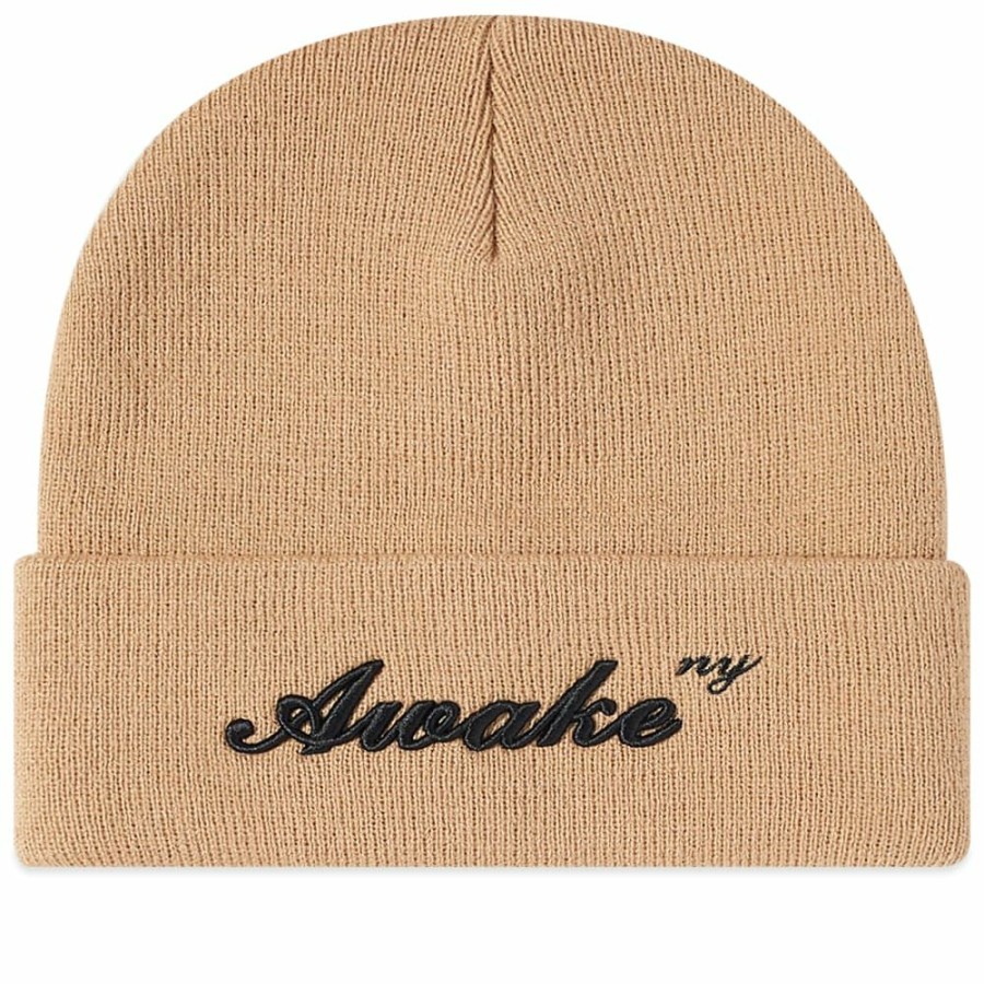 Beanies * | Awake Ny Script Logo Beanie