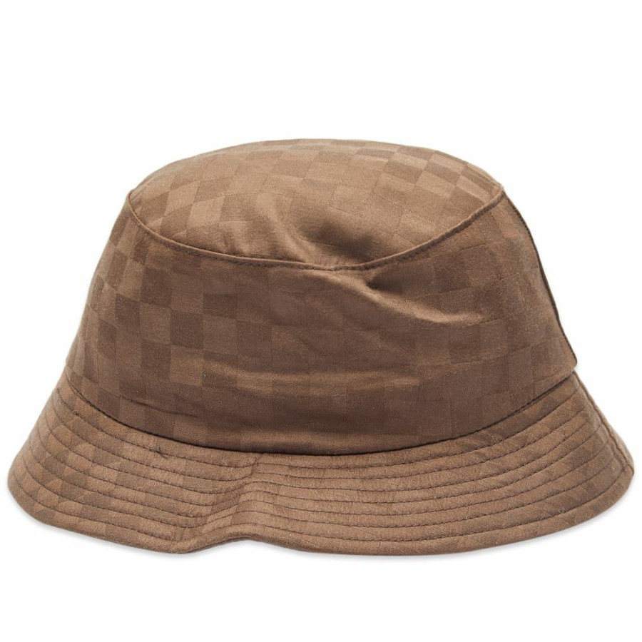 Bucket Hats * | Lite Year Tonal Check Japanese Dobby Bucket Hat