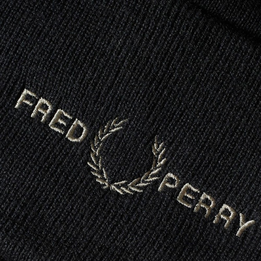 Beanies * | Fred Perry Logo Beanie