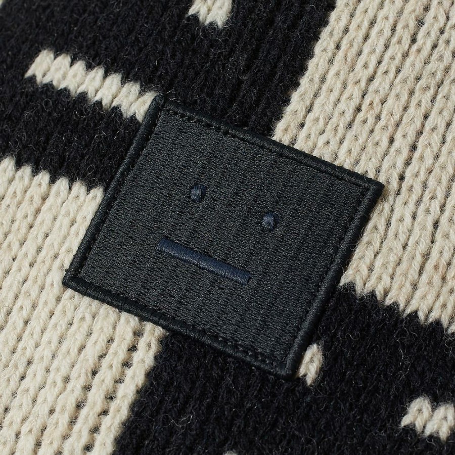 Beanies * | Acne Studios Kuri Checkerboard Face Beanie