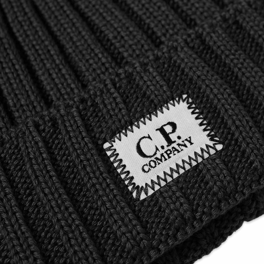 Beanies * | C.P. Company Patch Logo Beanie