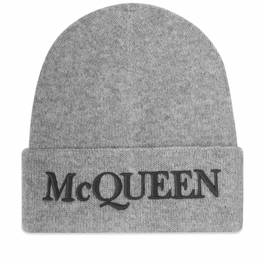 Beanies * | Alexander Mcqueen Logo Beanie Hat