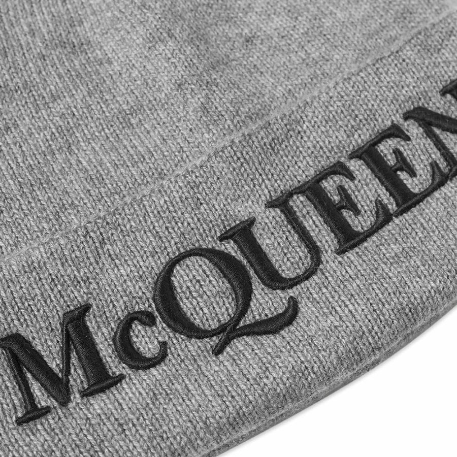 Beanies * | Alexander Mcqueen Logo Beanie Hat