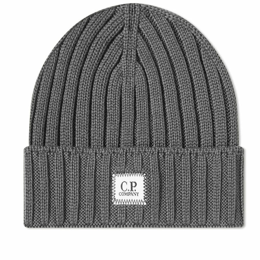 Beanies * | C.P. Company Patch Logo Beanie