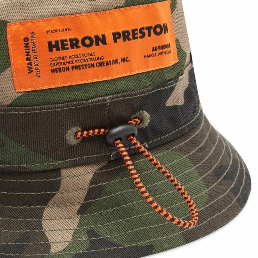 Bucket Hats * | Heron Preston Camo Bucket Hat