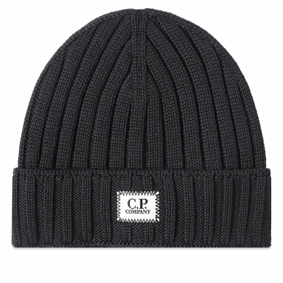 Beanies * | C.P. Company Cp Company Patch Logo Beanie