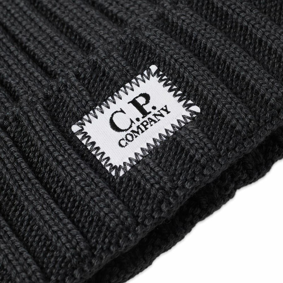 Beanies * | C.P. Company Cp Company Patch Logo Beanie