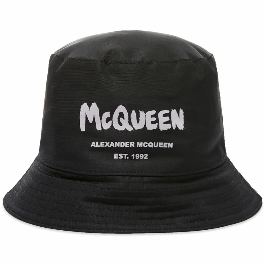 Bucket Hats * | Alexander Mcqueen Graffiti Logo Bucket Hat