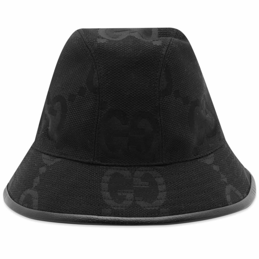 Bucket Hats * | Gucci Tonal Jumbo Gg Fedora Hat