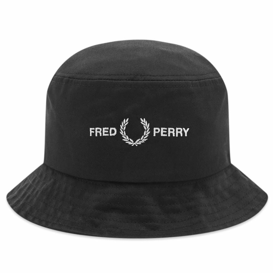 Bucket Hats * | Fred Perry Authentic Fred Perry Twill Bucket Hat