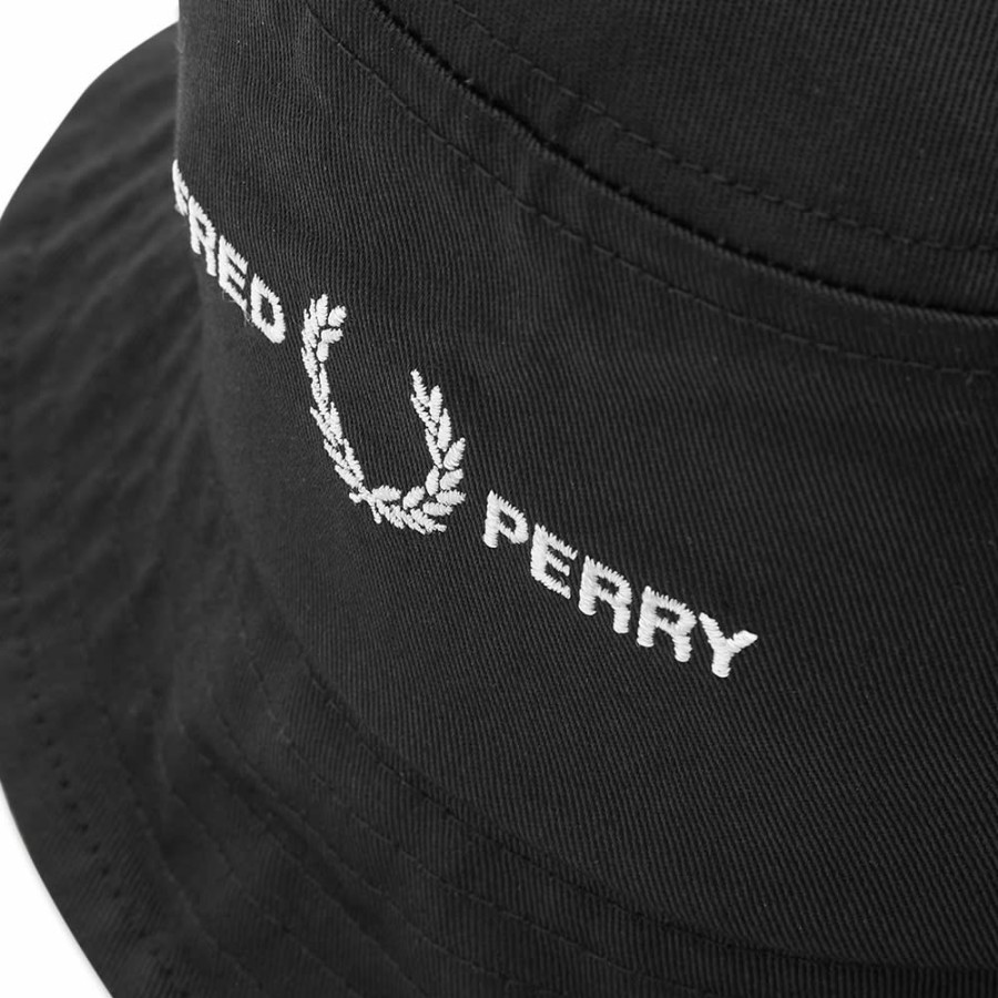 Bucket Hats * | Fred Perry Authentic Fred Perry Twill Bucket Hat