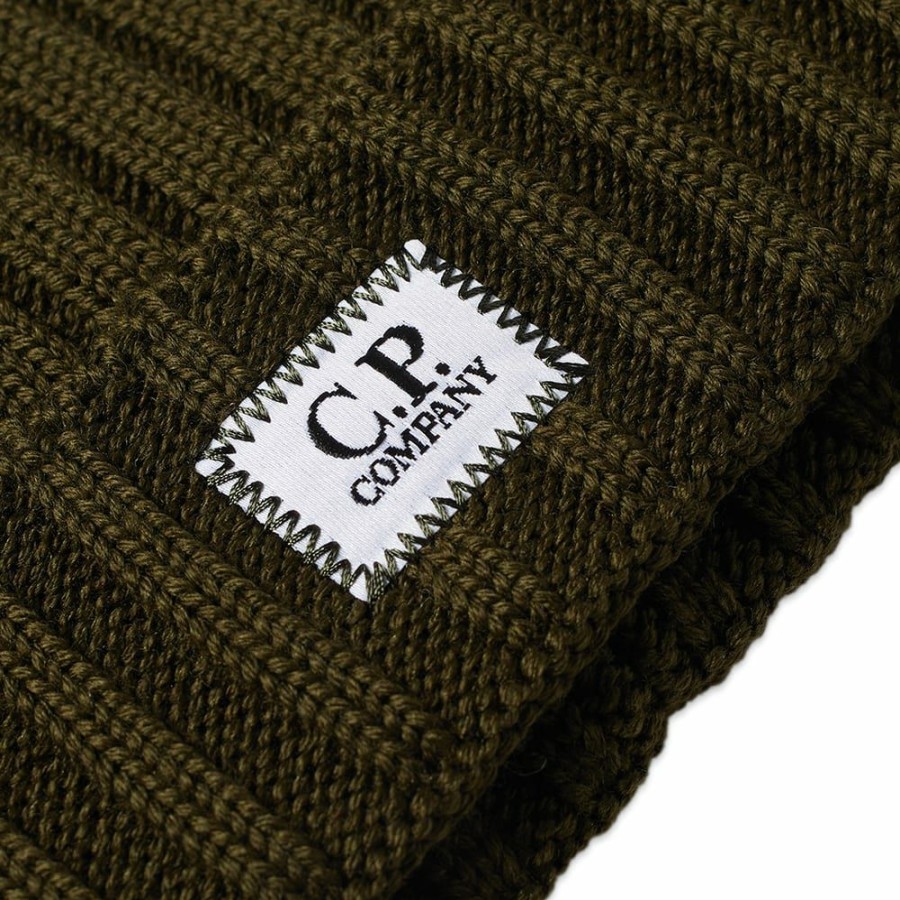 Beanies * | C.P. Company Patch Logo Beanie